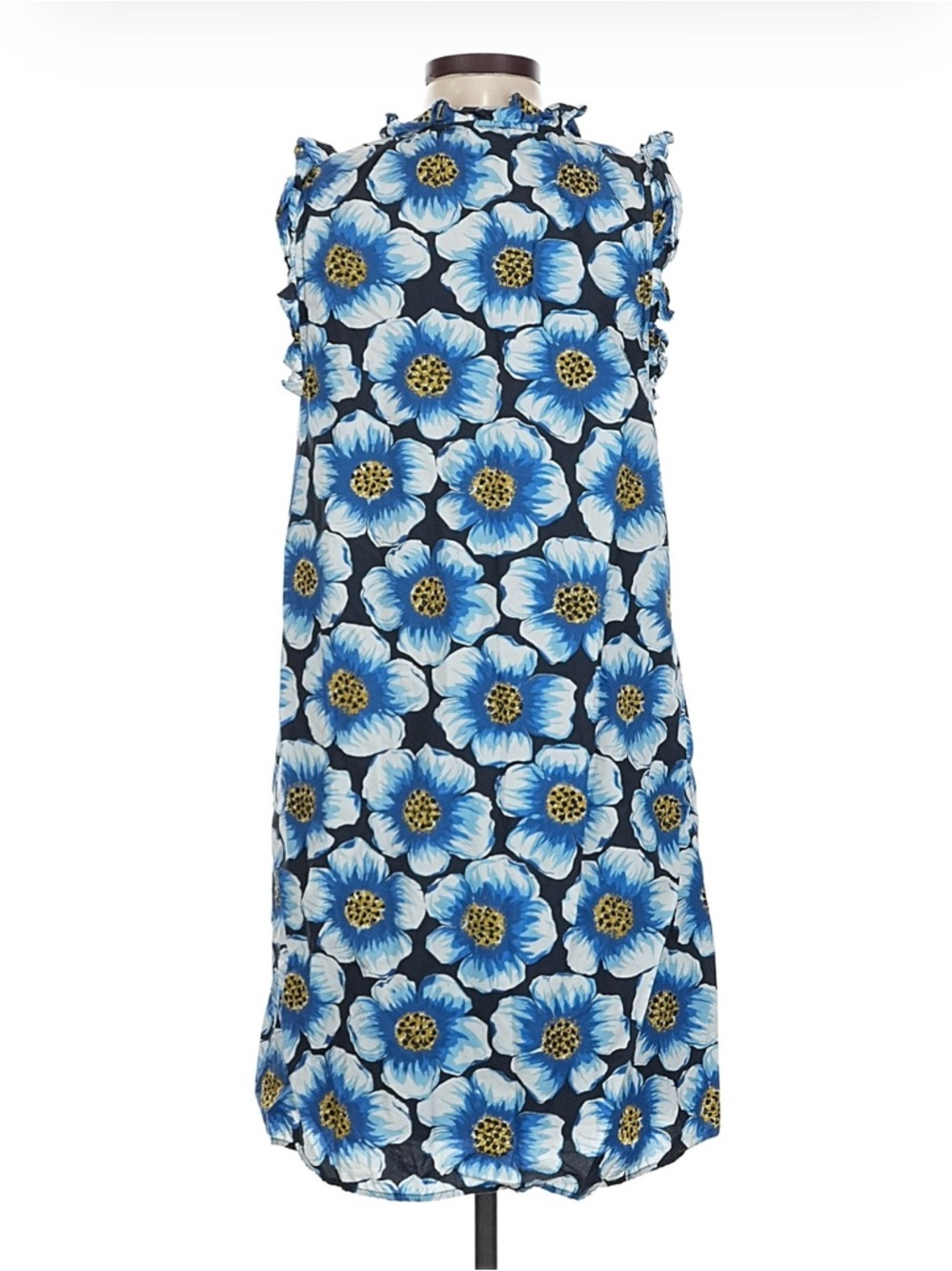Sundance Azalea Blooms Linen Floral Ruffled Shoulder Dress Size S - Picture 3 of 7